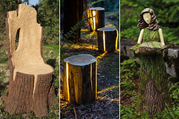 14 Best Tree Stump Ideas to Spruce Up Your Garden