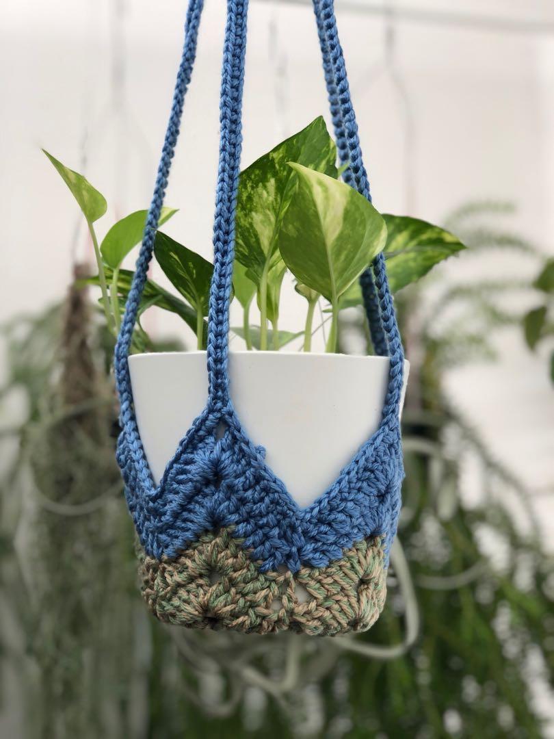 Star Crochet Hanging Planter