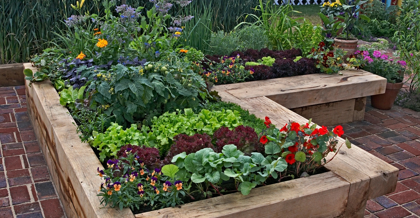 Wooden Raised Bed for Flower and Vegetable